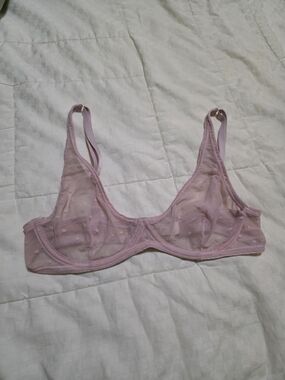 Naja Sheer Mesh Underwire Bra - Pale Pink